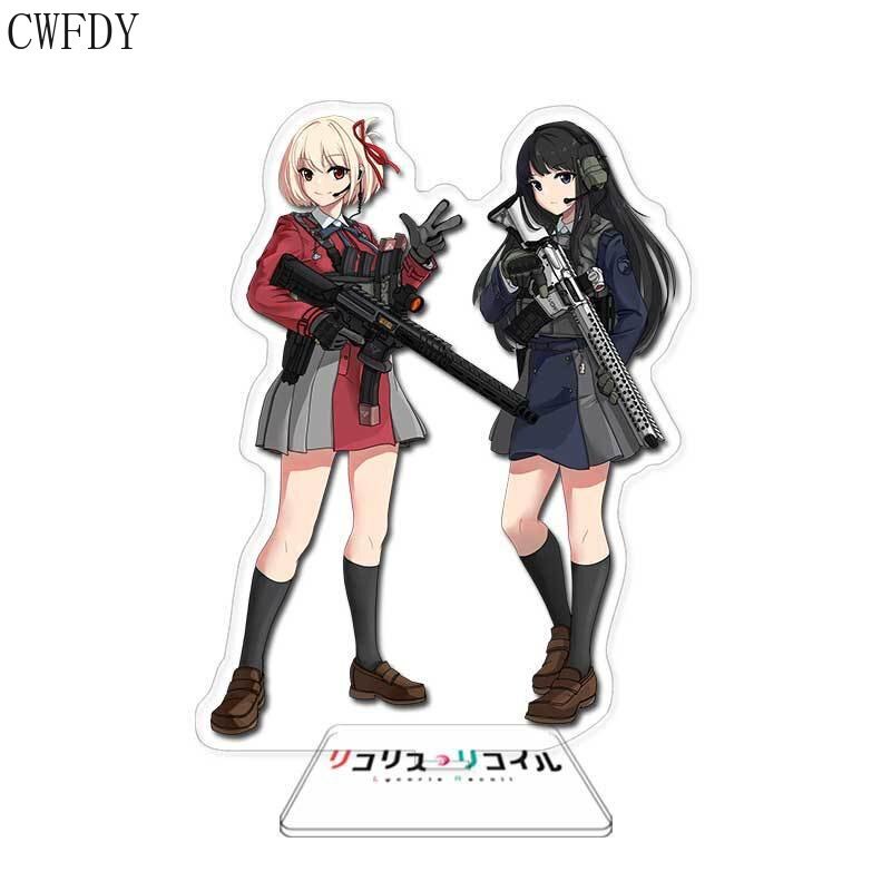 Mô hình Standee Lycoris Recoil Anime Keychain Figure Anzai Chika Wakayama Shion anime chibi acrylic standee trưng bày