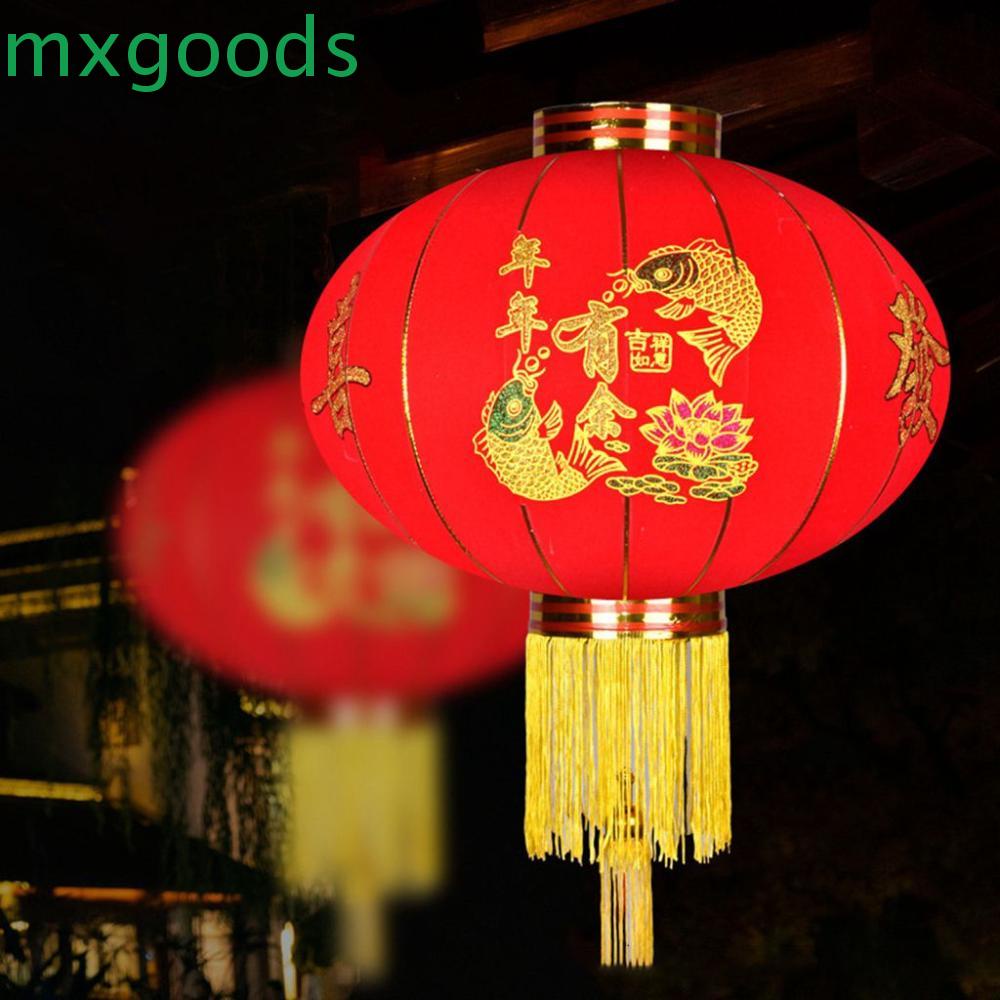 Mxgoods Đèn Lồng Vải Treo Tường Trang Trí Năm Mới Phong Cách Trung Hoa diy
