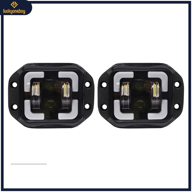 Bộ 2 Đèn led 4-inch 60w ip67 Hình Vuông Chống Nước Chống Sương Mù Cho Xe Địa Hình