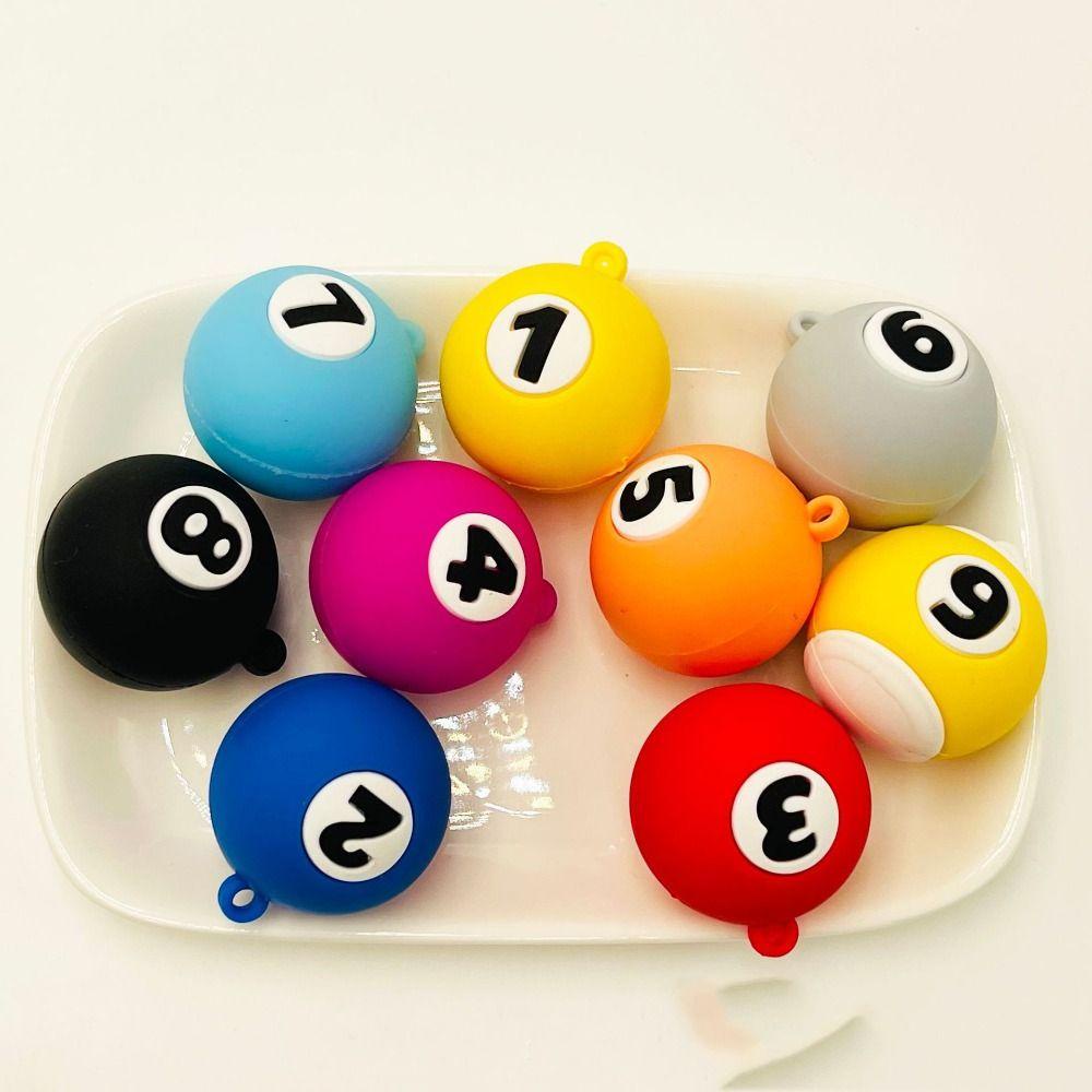 Bernardo Móc Khóa Tròn mini Bằng pvc Màu Trơn Số 1-9 Bida