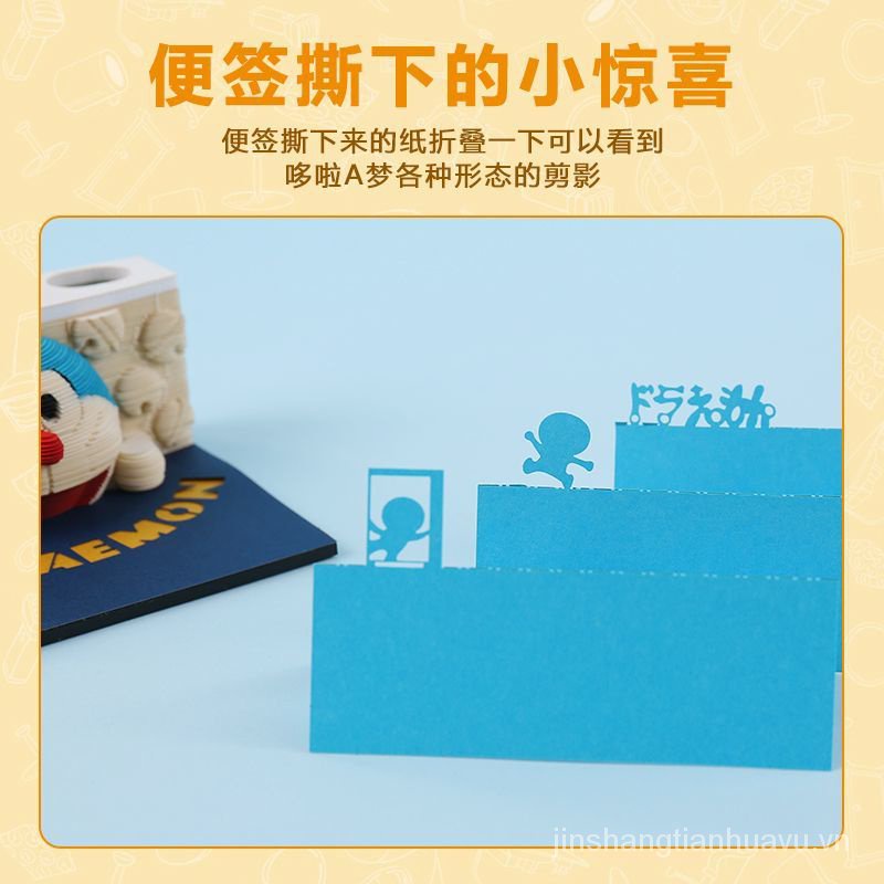 Giấy note Hoạ Tiết Hoạt Hình doraemon 3d Phong Cách Nhật Bản Xinh Xắn