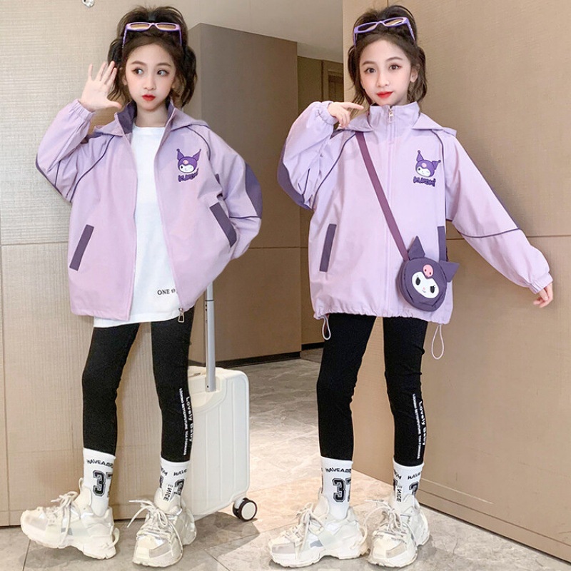 Áo Khoác Phong Cách kuromi Thời Trang Xuân Thu Mới 2023 Dành Cho Mẹ Và Bé