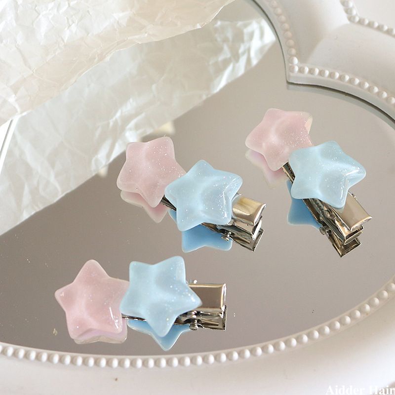 Kẹp Tóc Hình Ngôi Sao Năm Cánh Màu Sắc y2k Dễ Thương Dành Cho Bé Gái