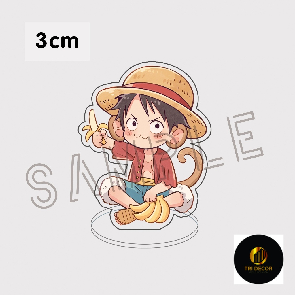 MÔ HÌNH Standee LUFFY LAW ONE PIECE ver BÁO CON anime ĐẢO HẢI TẶC tượng mica acrylic chibi xinh xắn