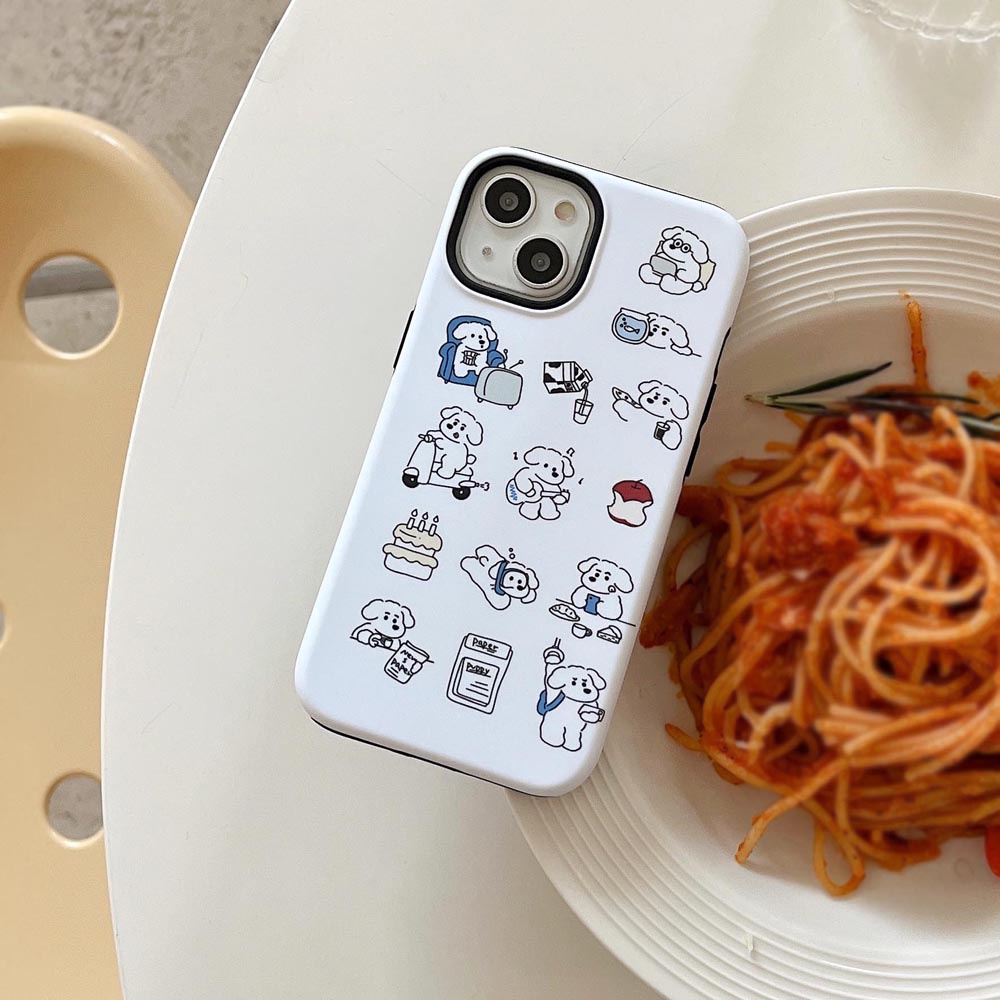 Vỏ Bao Da Điện Thoại Cứng In Hình Chú Cún Cho iphone 11 12 12pro 12promax 13 13pro 13promax 14 14pro 14promax Ốp