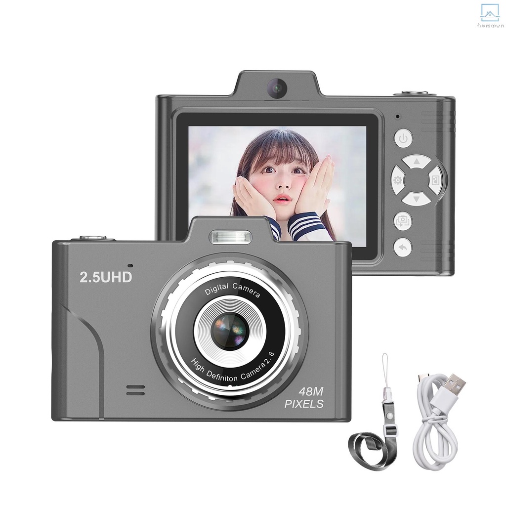 Camera mini 1080p 48mp 8X Hỗ Trợ Thẻ Nhớ tf 32gb tf Màn Hình 2.8-inch tft Cho Bé