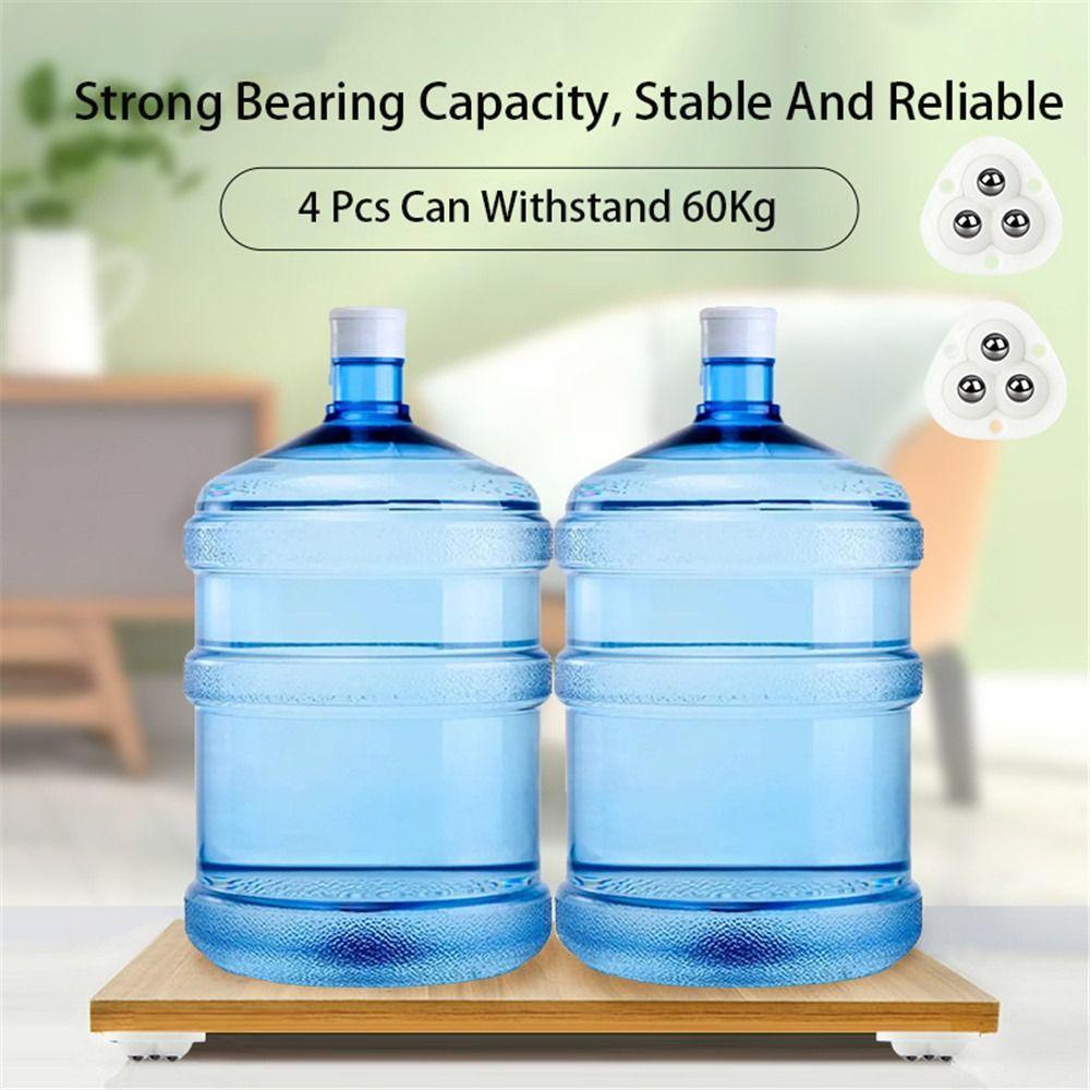 Bộ 4 Bánh Xe Lăn Bằng Thép Không Gỉ 360 Độ 3 Hạt Mini Giảm Tiếng Ồn Thông Dụng