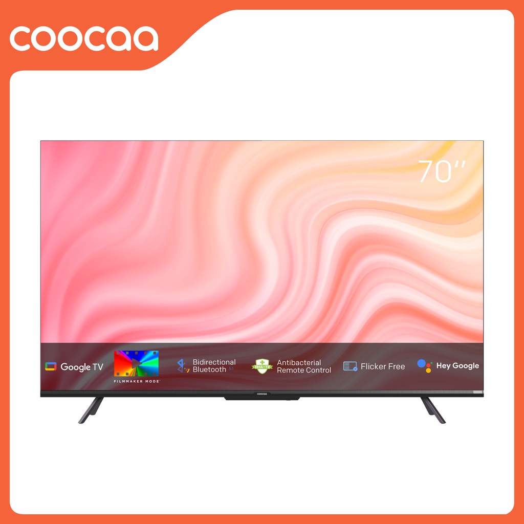 Smart Google Tivi Coocaa 4K 70 Inch - Model 70Y72 - Miễn phí lắp đặt  - Mới 100%