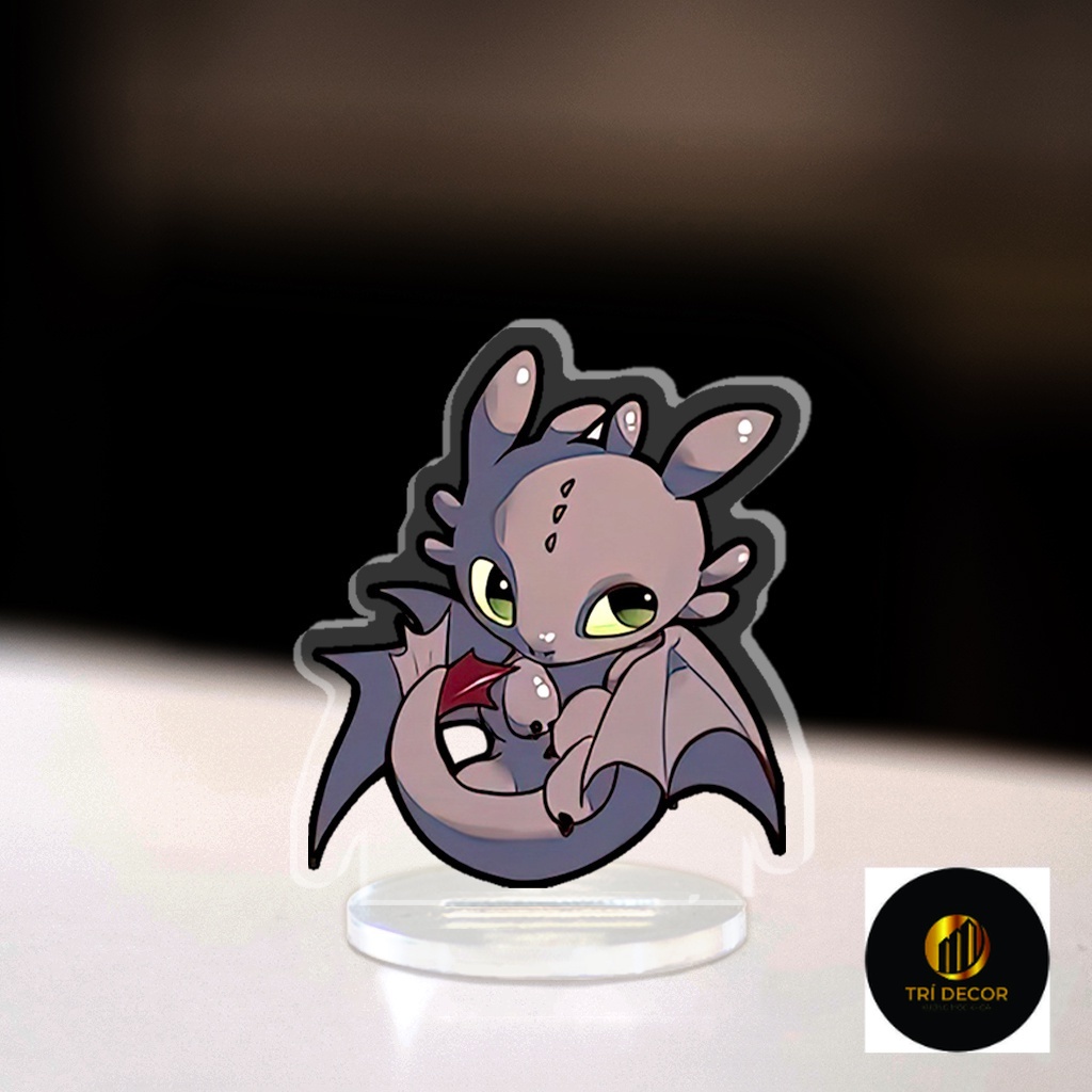 Mô hình Mini Bí kíp luyện rồng Standee Chibi How to Train Your Dragon Hiccup răng sún bộ sưu tập rồn