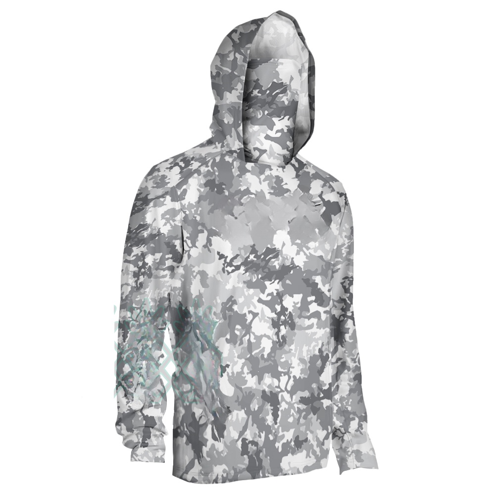 Áo Thun Câu Cá Tay Dài Chống Tia uv Có Mũ Trùm Đầu upf 50 + Thời Trang Mùa Hè Cho Nam