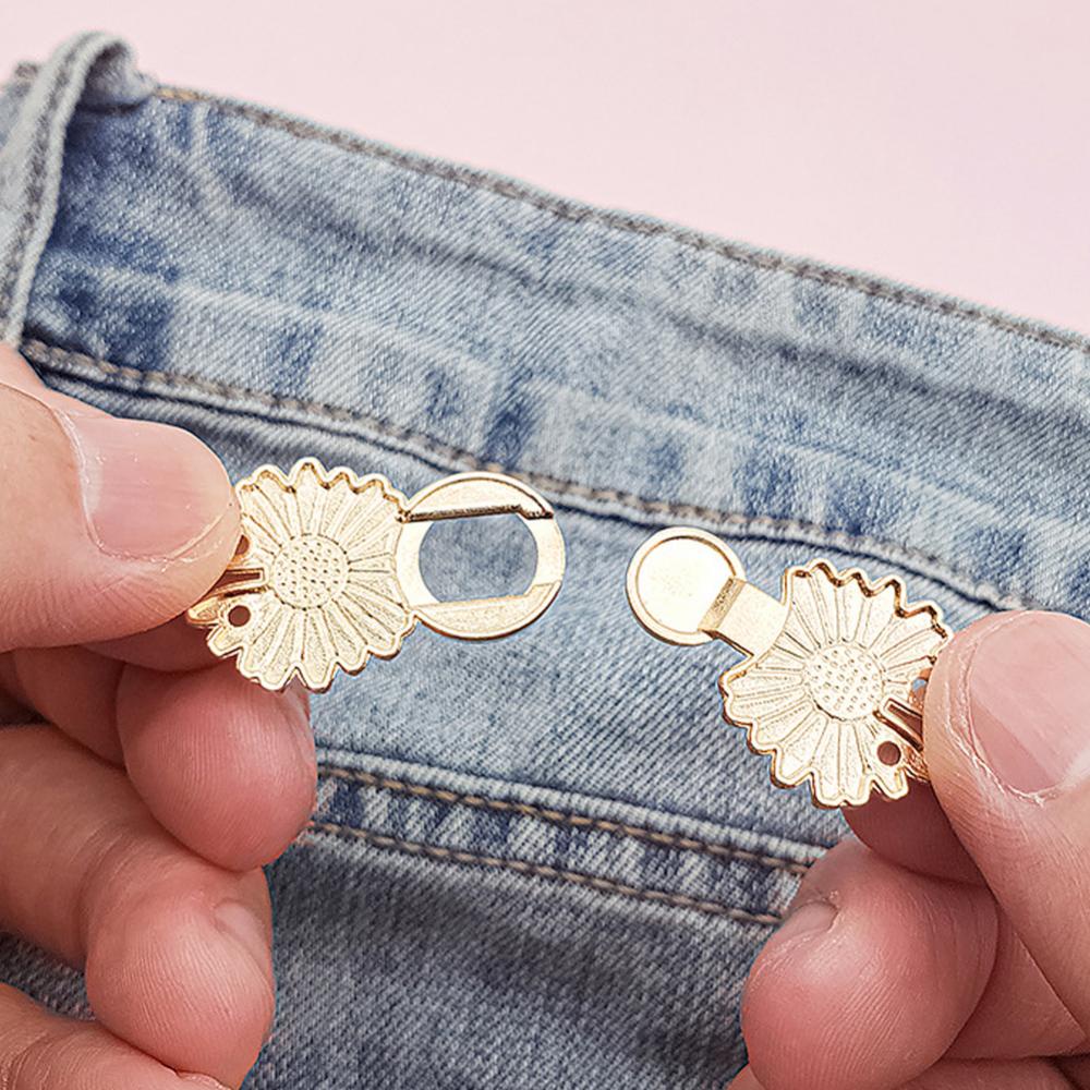 1 Cặp Nút Thắt Eo Bằng Kim Loại Có Thể Điều Chỉnh Phong Cách vintage Dành Cho Quần Áo a2f7