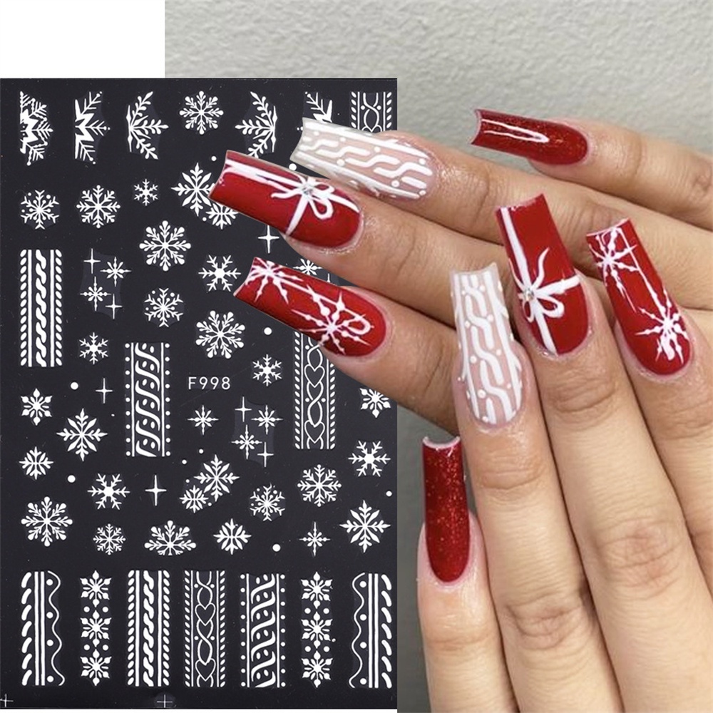 ✔candy Nail Art Giáng Sinh Long Lanh Vàng Nail Sticker Ins Style Áo Len Mùa Đông Bông Tuyết Dính Sticker Trang Trí Móng Tay Làm Móng Tay Cho Cửa Hàng Nail Candygirla.vn