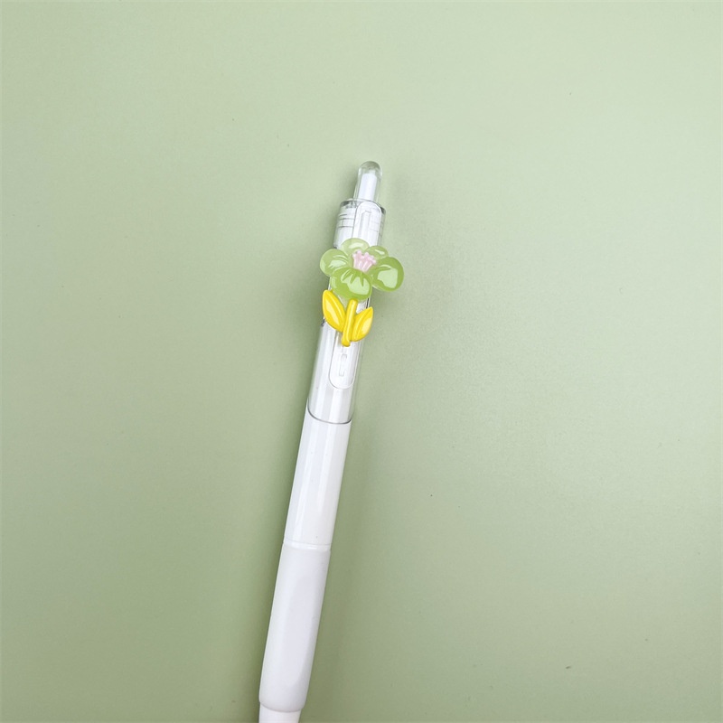 Bút Mực gel Ngòi 0.5mm In Họa Tiết Hoa mini Dễ Thương