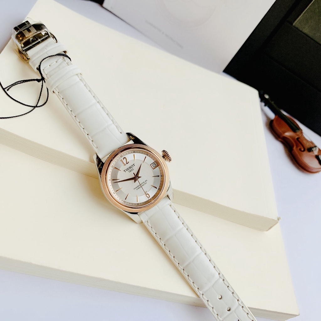 Đồng hồ nữ chính hãng Tissot Luxury t108.208.26.117.00- Máy cơ Powermatic 80 với 80h trữ cót- Kính sapphire
