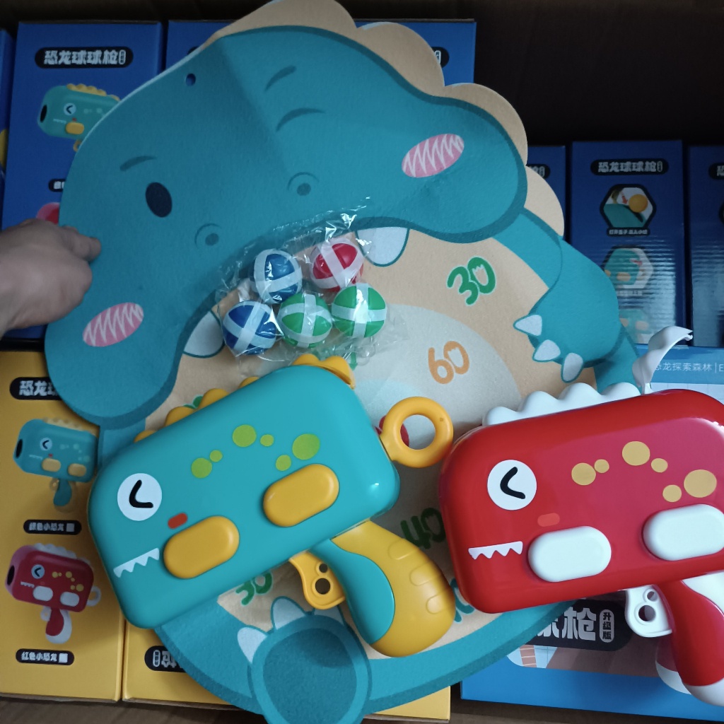 Súng bắn bóng dính, súng bắn bóng hình khủng long, Ném bóng dính cho bé yêu