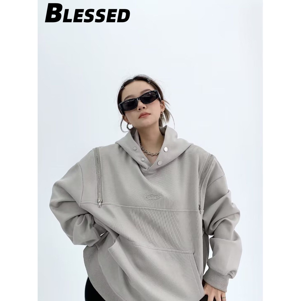 Blessed Áo Khoác hoodie áo khoác nữ zip hoodie Thanh lịch New Style INS casual WWY2391EL338Z230919