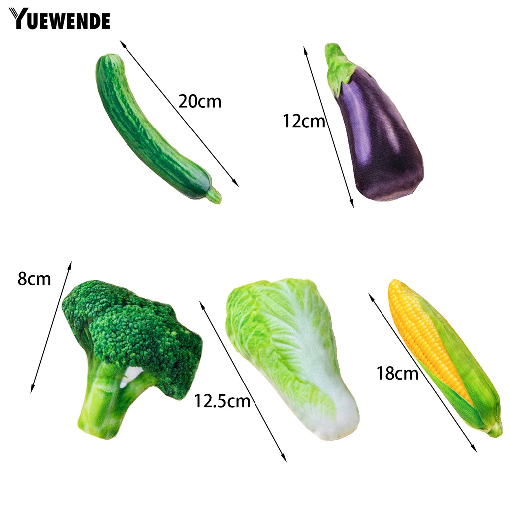 Yu.p Đồ Chơi Nhai Gặm Nhấm Hình Rau Củ Quả Mềm Mại Chống Cắn Tương Tác Tốt Cho Thú Cưng