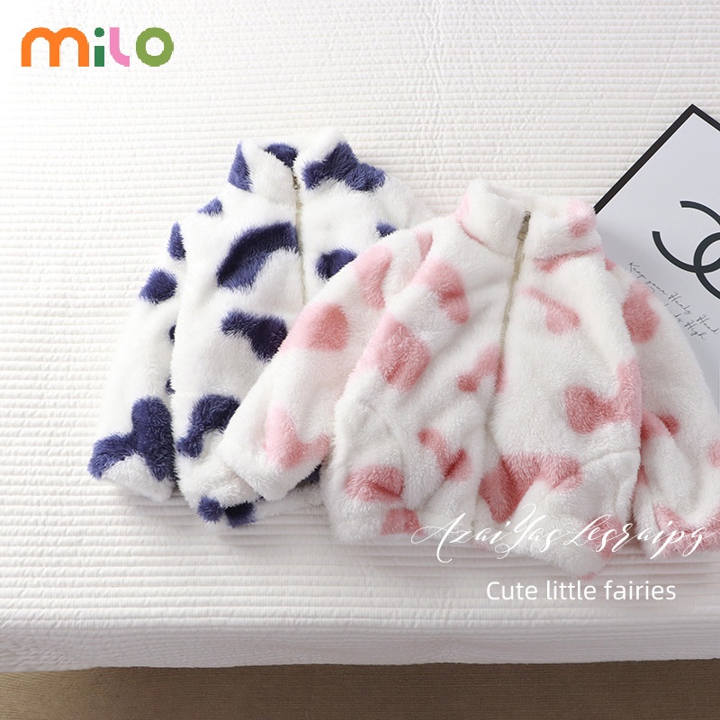 Milo Áo Khoác Vải Lông Cừu Giữ Ấm Thời Trang Đa Năng Dành Cho Trẻ Em