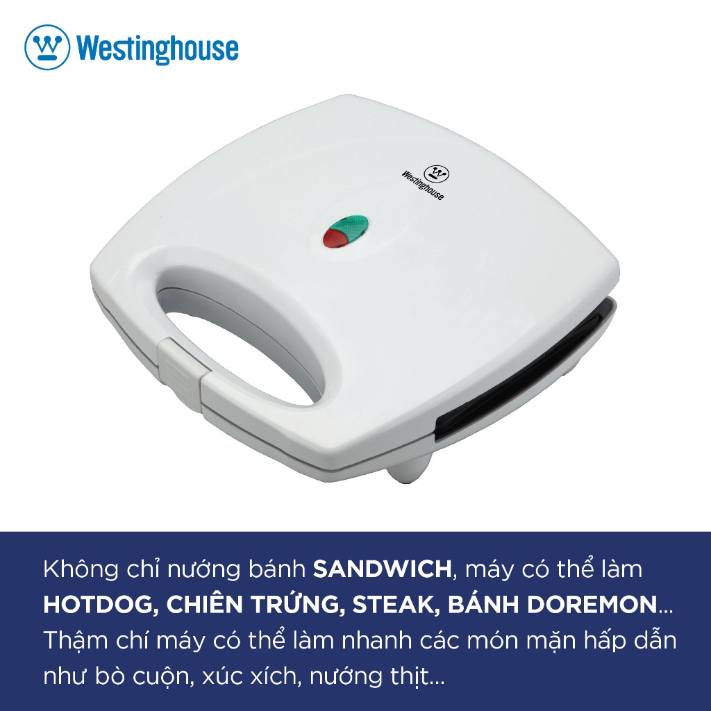 Westinghouse Máy làm bánh Sandwich 2 Miếng 750W WKSM026