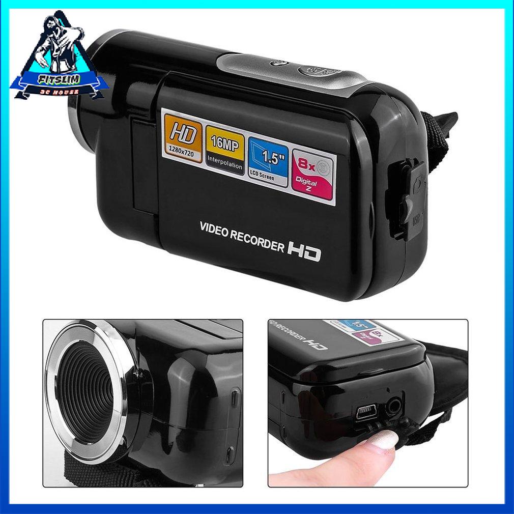 Dv180 Camera Black 16Mp Mini Video With 1.5" Tft Screen 8X Digital Zoom