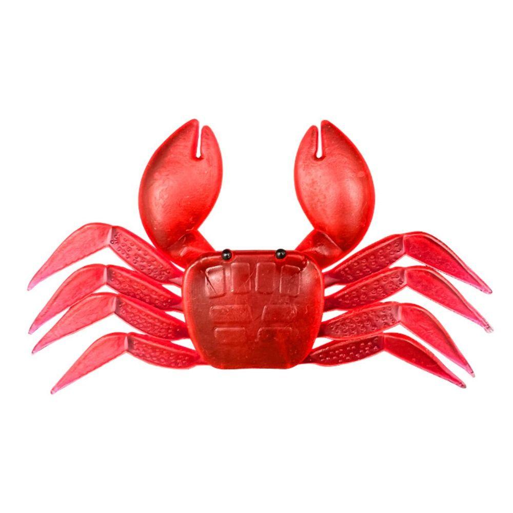 Mồi Câu Cá Giả Hình Cua Mềm 8cm Hai Màu