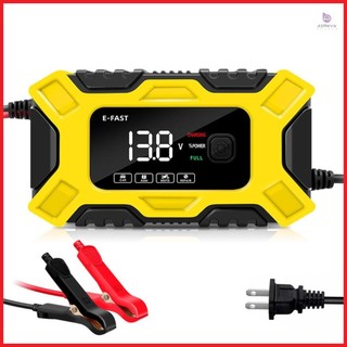 E-FAST Car Battery Charger 12V/6A Portable Trickle Charger for Car Motorcycle Batteries