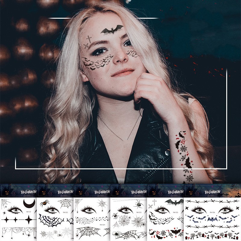 Đen Hình Xăm Dán Tạm Thời Hình Người Nhện / Dơi Độc Đáo Cho Bé