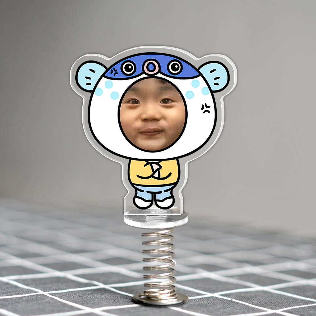 Standee lò xo lắc lư đáng yêu trong suốt đế dính trang trí in theo yêu cầu chibi