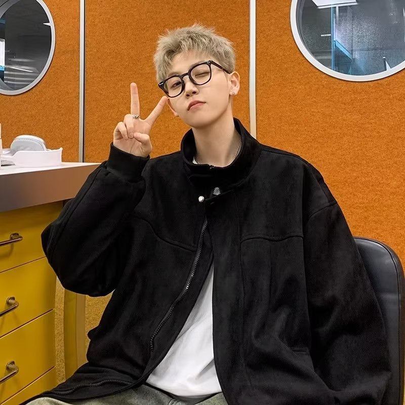 2023 New fashion áo khoác tay dài dáng rộng màu sắc đơn giản thoải mái thời trang trẻ trung bigsize phong cách sành diệu thời trang