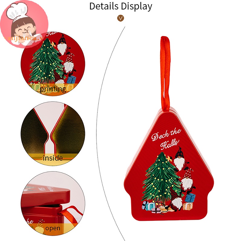 Yanca Hũ Đựng Kẹo / Bánh Quy / Socola / Bánh Quy Giáng Sinh Trang Trí Lễ Kỷ Niệm vn