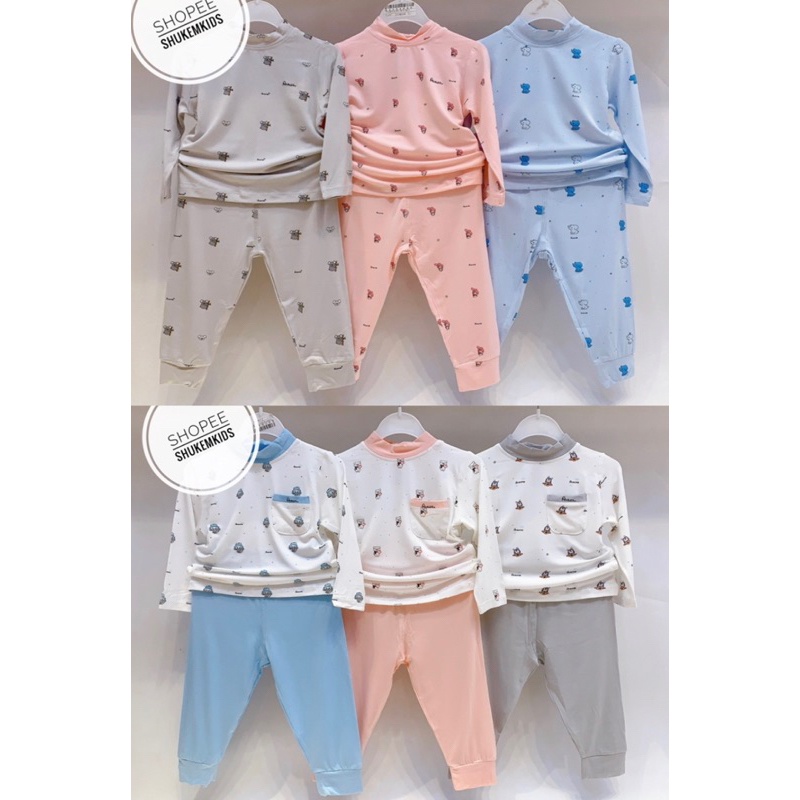 Avaler - Bộ dài cài vai sợi tre cho bé trai gái