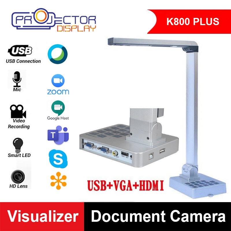 Máy Chiếu Vật Thể Scan Tài Liệu Màu A3/A4/A5 Tốc Độ Cao K800 Plus Hỗ Trợ Kết Nối VGA - HDMI - USB - 