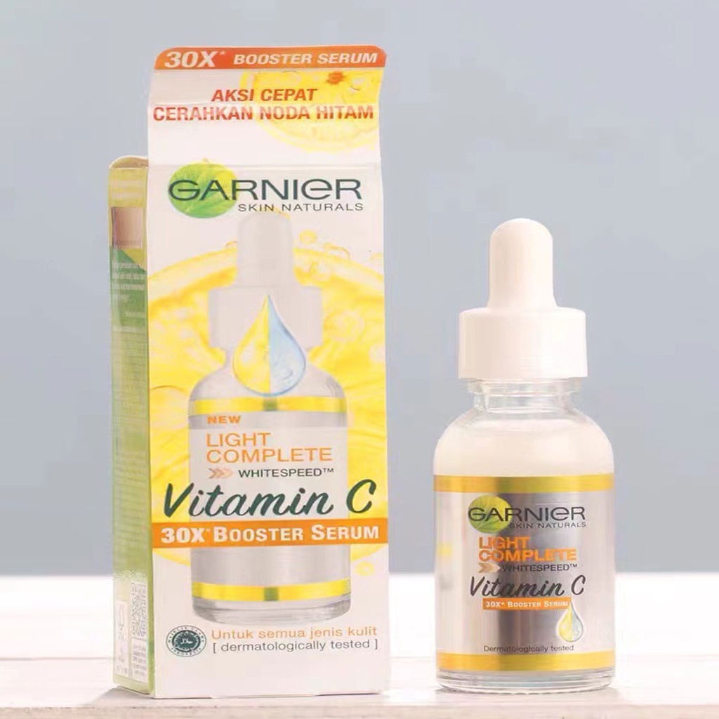 Vog 30ml Vitamin C Booster Serum Garnier Bright Complete Nicotinamide Bright Skin Tone Essence Fade Acne Mark