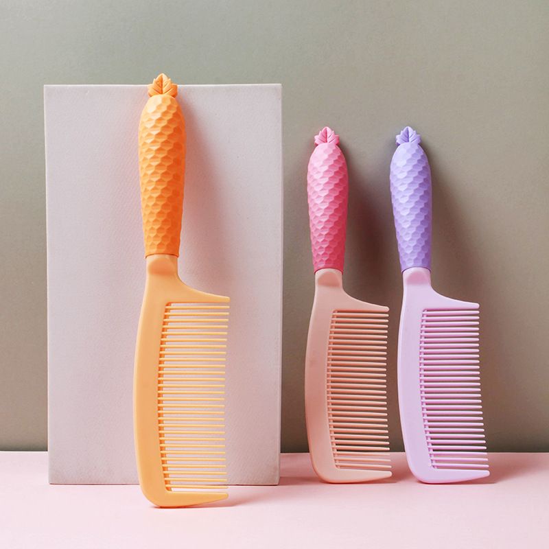 Lược chải tóc răng dày màu Pastel hình Lá Phong đơn giản dễ thương 22cm