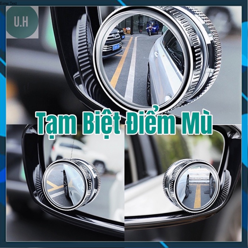 Bộ 2 Gương cầu lồi xoay 360 mini , đế hút kính gắn gương hậu ô tô, xe hơi, nhỏ gọn, tăng góc nhìn quan sát hiệu quả