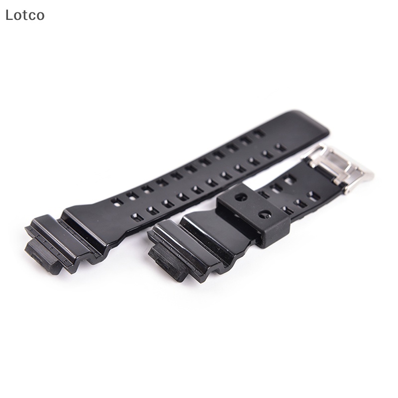 Dây Đeo Đồng Hồ Thể Thao Bằng Cao Su Silicon Màu Đen Có Khóa Kim Loại Chống Sốc Cho g-shock vn