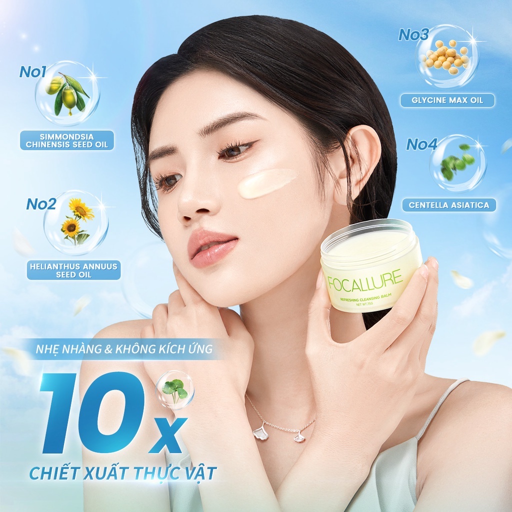 Sáp Tẩy Trang Chiết Xuất Thực Vật Làm Sạch Sâu 75ml 10X Dưỡng Ẩm Không Gây Kích Ứng 75g Hiệu Focallure RC01  FA