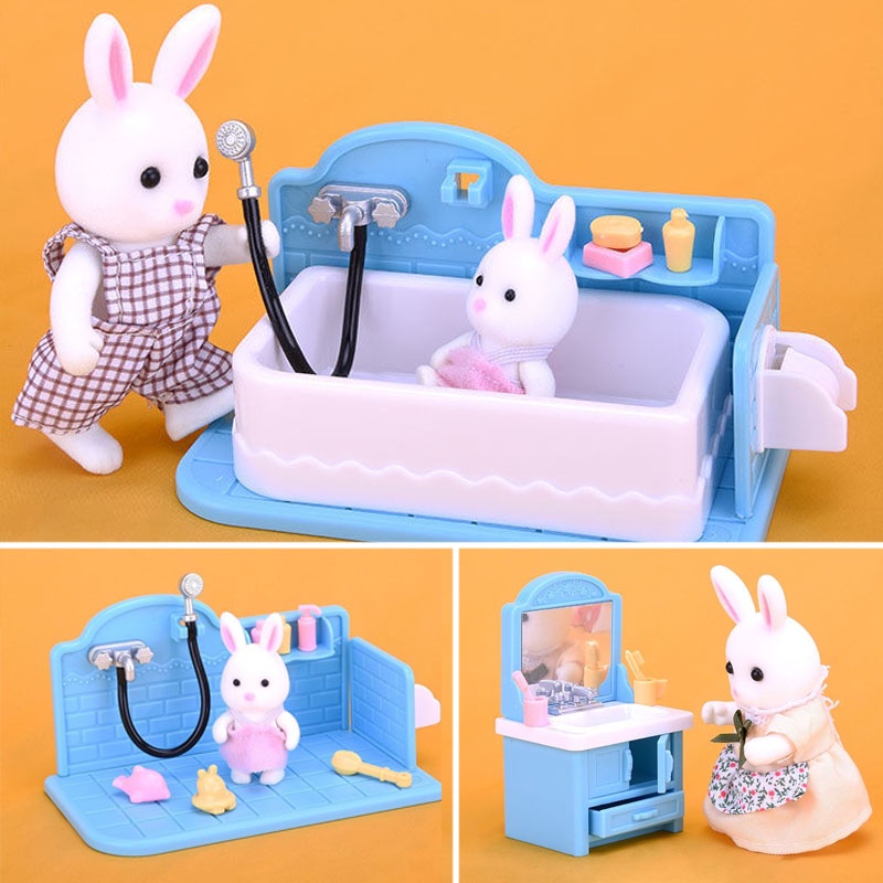 Bộ Mô Hình toilet mini Trang Trí Nhà Cửa
