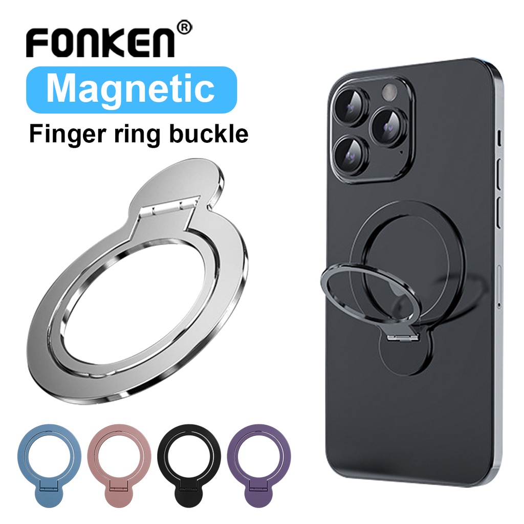 Fonken Giá Đỡ Điện Thoại Dạng Nhẫn Có Nam Châm Gắn Xe Hơi Tiện Dụng