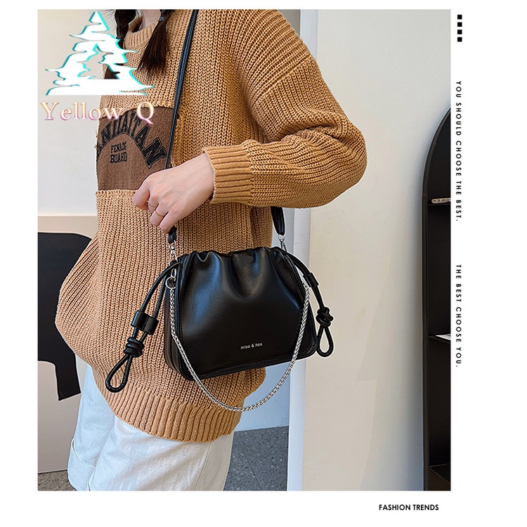 Yellow túi xách nữ túi đeo chéo 2023NEW THỂ THAO Fashion Cute Phong Cách Hàn Quốc L91TI56