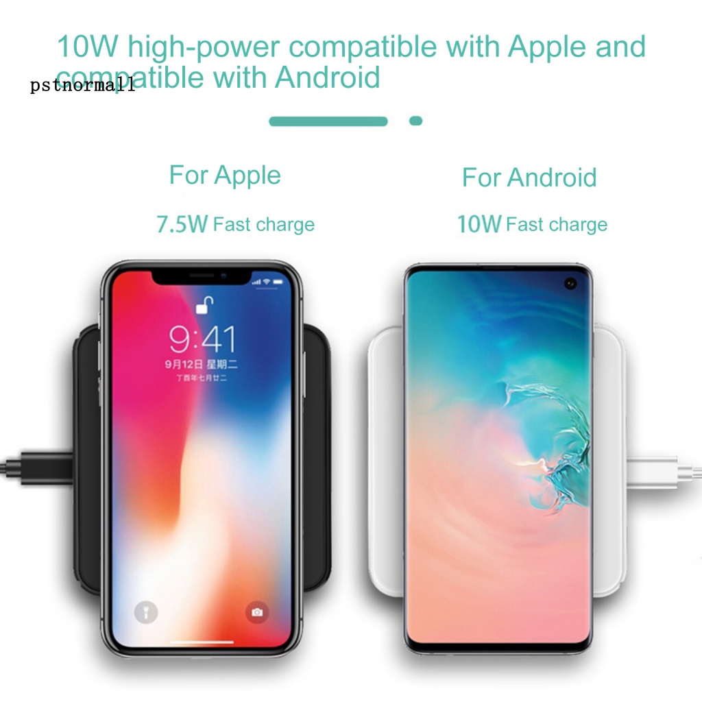 Đế Sạc Nhanh Không Dây 10w Hình Vuông Chống Trượt Cho Điện Thoại huawei iphone