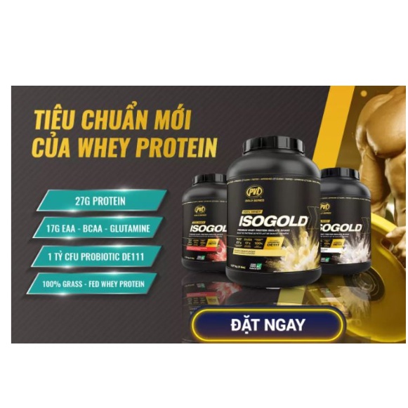 PVL Iso Gold 2lbs  Cung Cấp 27gr Protein Siêu Tinh khiết Tăng Cơ Bắp Whey Cho Người Tập Thể Hình