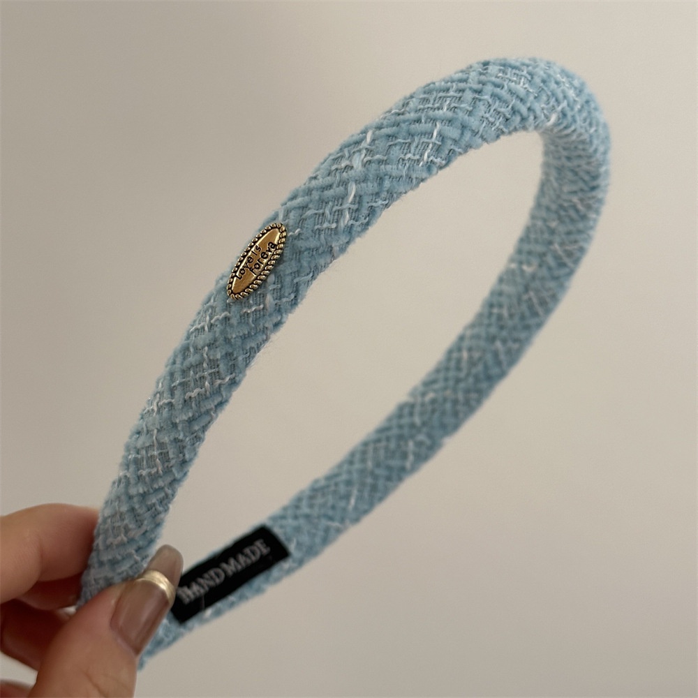 Băng Đô Cài Tóc Họa Tiết Sọc Caro Phong Cách Hàn Quốc