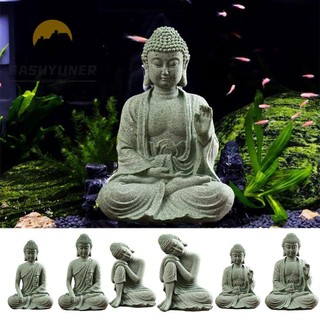 Fashyuner tượng phật đá cá trang trí bể cá