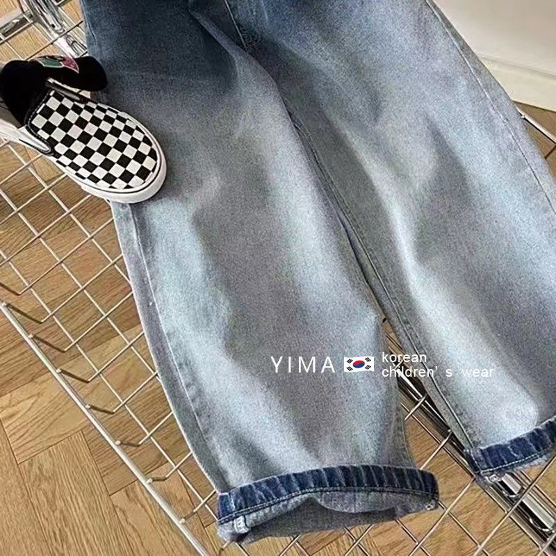 Hàng Mới Về Quần Yếm Jean 5 Ống Rộng Màu Xanh Dương Phong Cách Hàn Quốc Thời Trang Xuân Thu Hàng Mới Cho Bé Gái