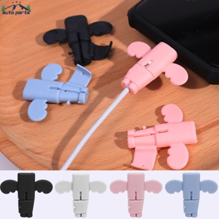 Vỏ Bảo Vệ Dây Cáp Sạc usb / Dây Cáp Dữ Liệu Bằng Silicon Màu Trơn Chống Nứt Nẻ Tiện Dụng