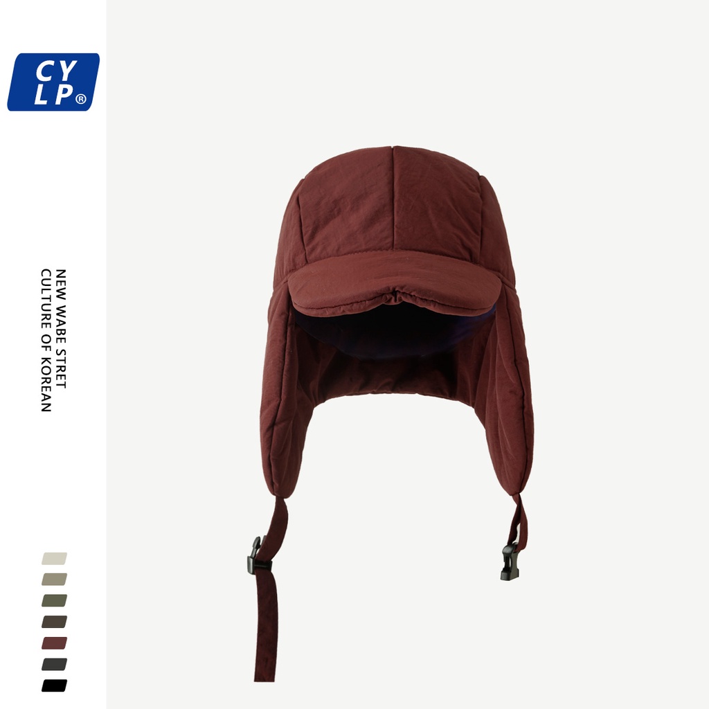 Mũ Phi Công Vải cotton Giữ Ấm Tai Phong Cách Hàn Quốc Đơn Giản Thời Trang Mùa Đông Cho Nam