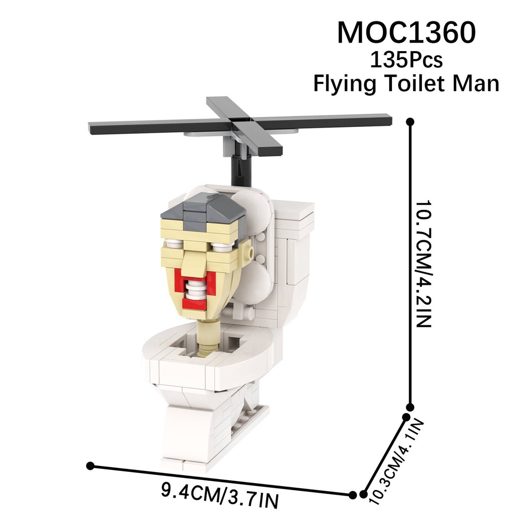 Skibidi Bộ Đồ Chơi Xếp Hình toilet Cho Bé