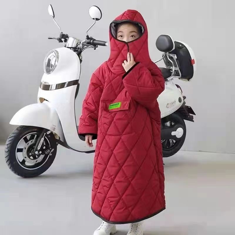 Tấm Chắn Gió Bằng Lông Cừu Dày Dặn Cho Bé Khi Đi Xe Máy