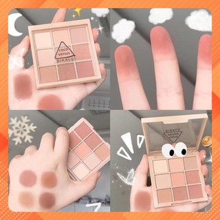  Bảng phấn mắt tone Dikalu NUDE 9 màu nhũ 